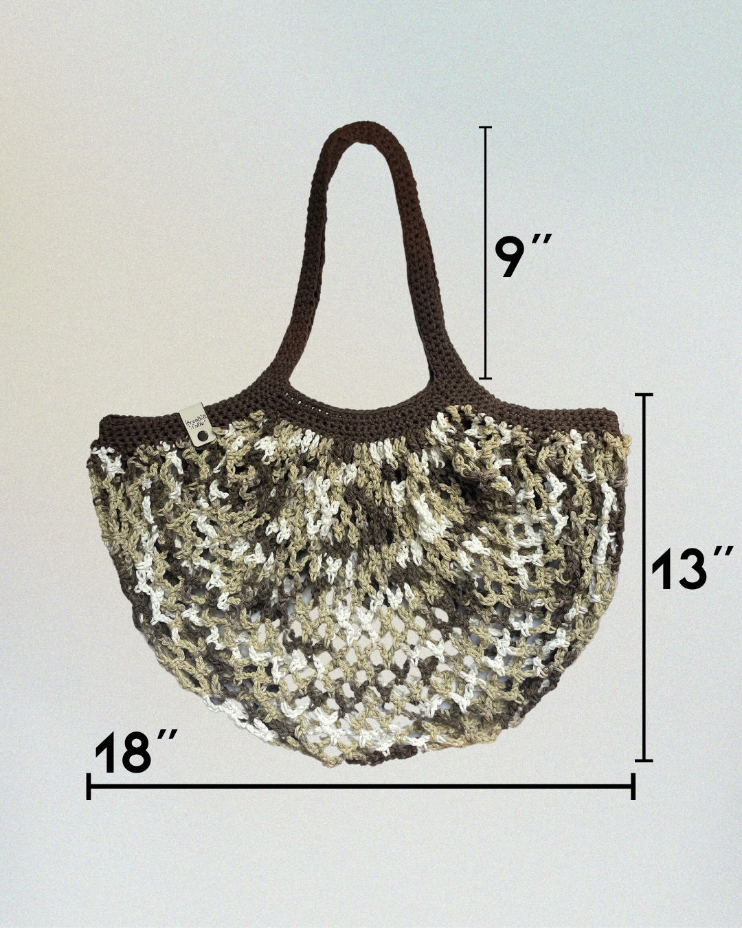 RECYCLED YARN | Market Tote Bag in Surf Spray