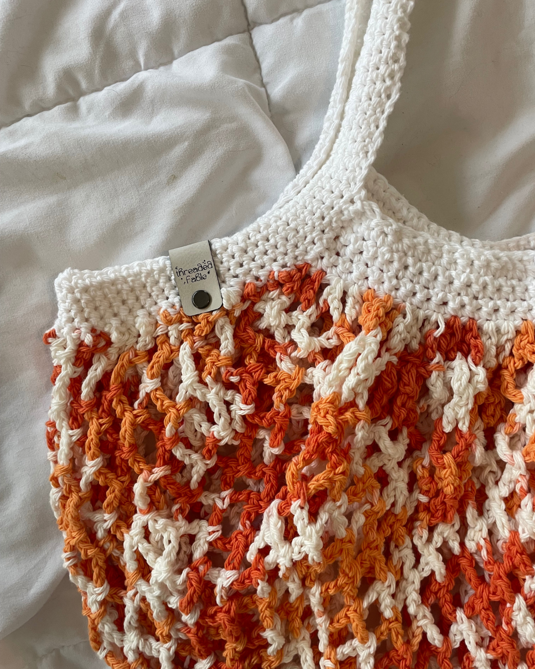 Market Tote Bag | Creamsicle