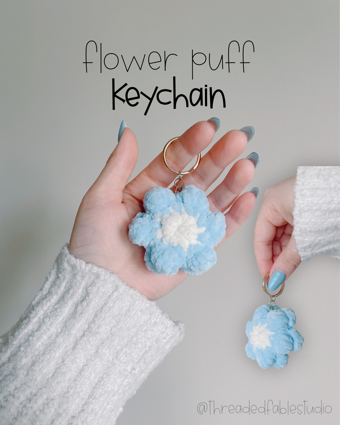 Flower Puff Keychain